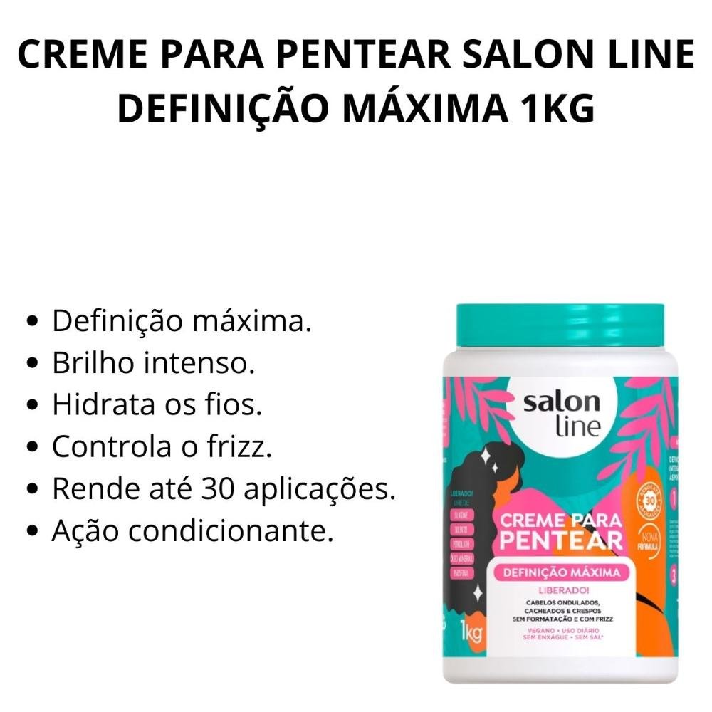 Creme Para Pentear Salon Line Definição Máxima 1kg 1kg 2