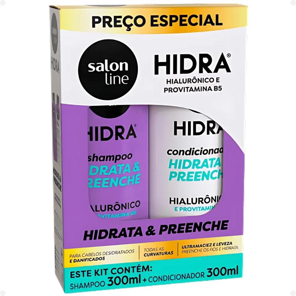 Kit Salon Line Hidra Hidrata e Preenche: Shampoo e Condicionador 300ml 300ml 5