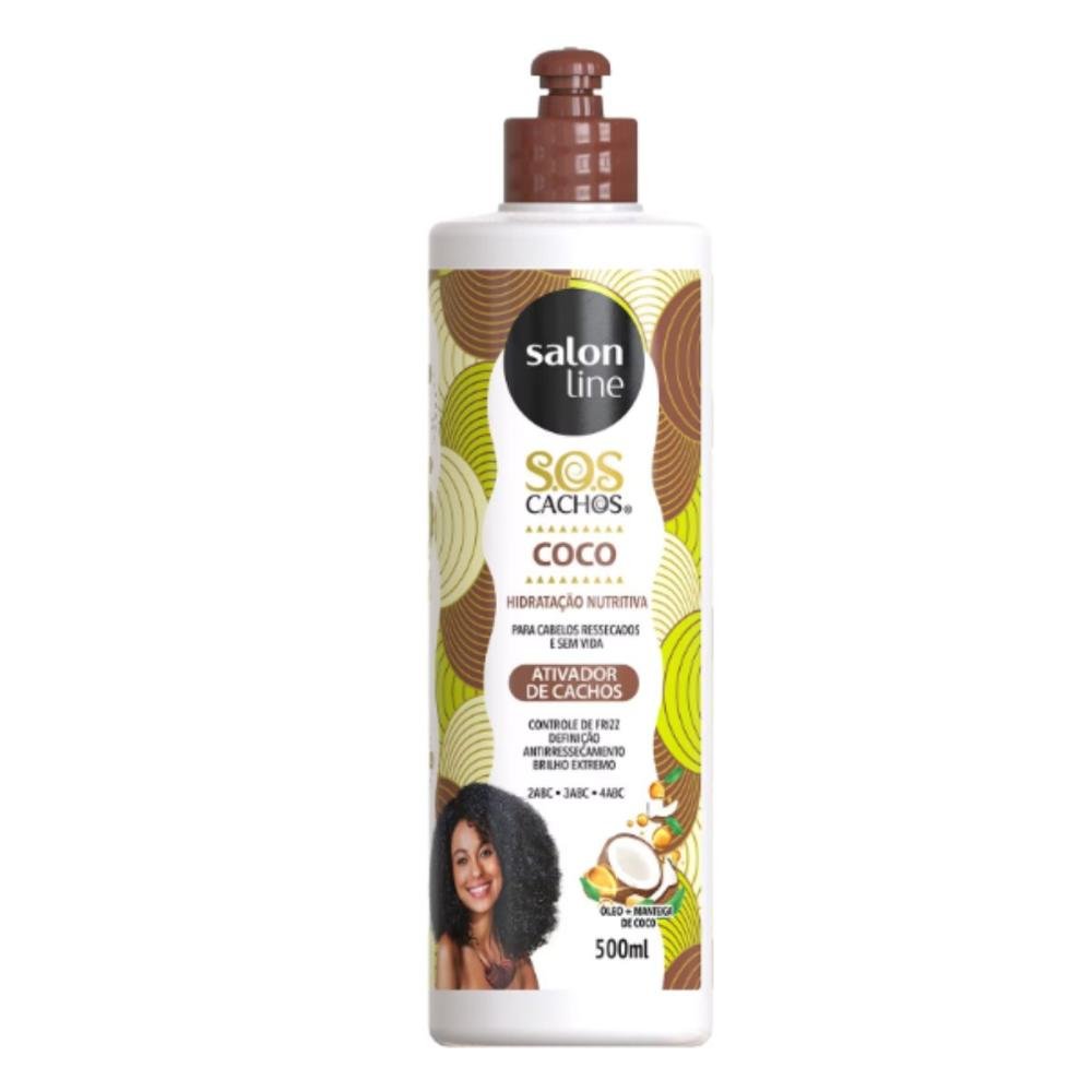 Ativador de Cachos Salon Line Sos Cachos Coco Hidratação Nutritiva 500ml 500ml 1