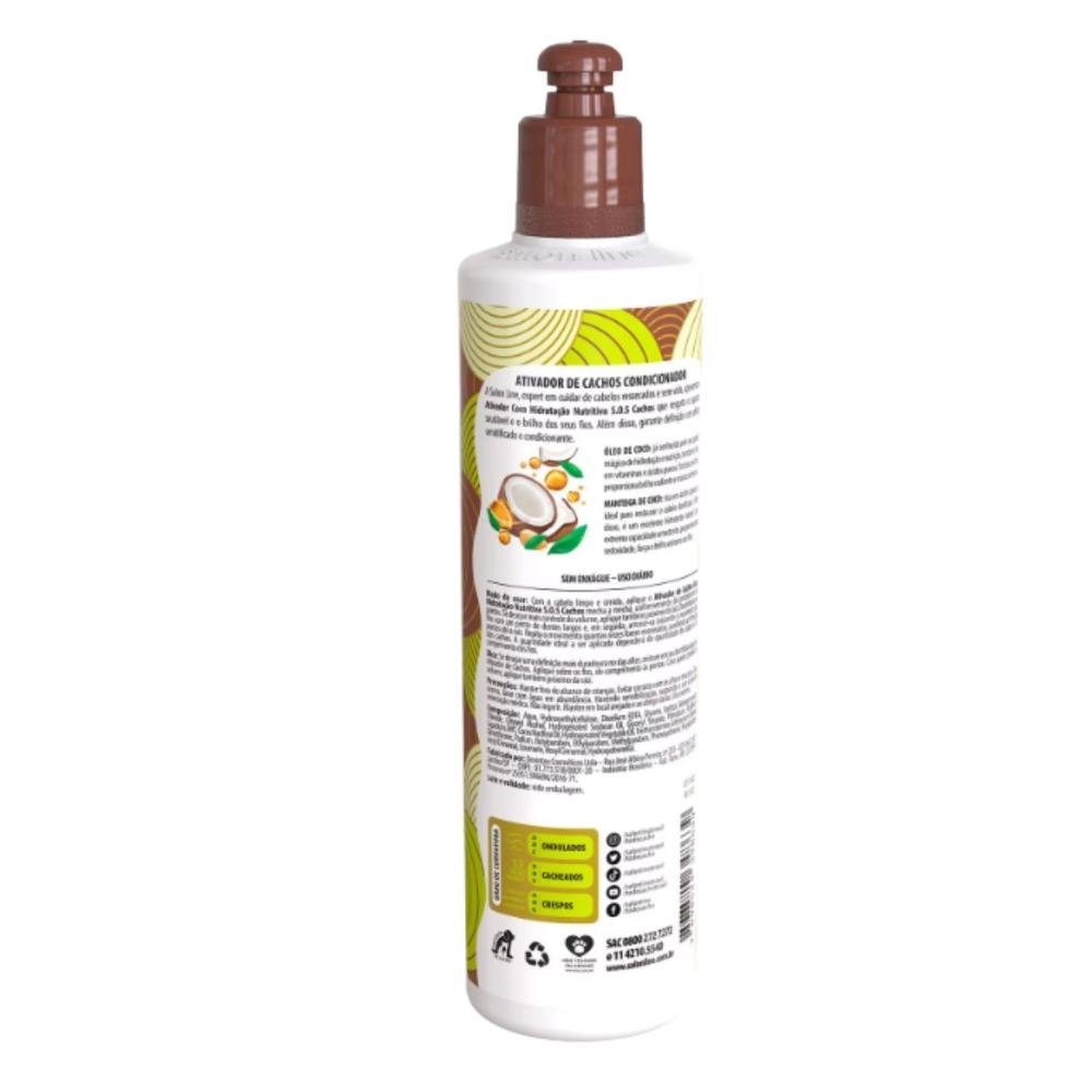 Ativador de Cachos Salon Line Sos Cachos Coco Hidratação Nutritiva 300ml 300ml 3
