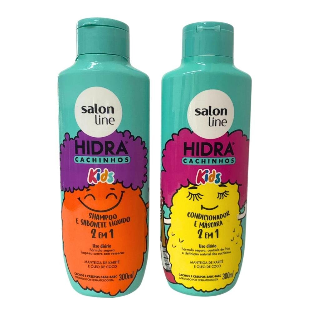 Kit Salon Line Kids: Hidra Cachinhos + Creme para Pentear e Gelatina Melancia ÚNICO 3