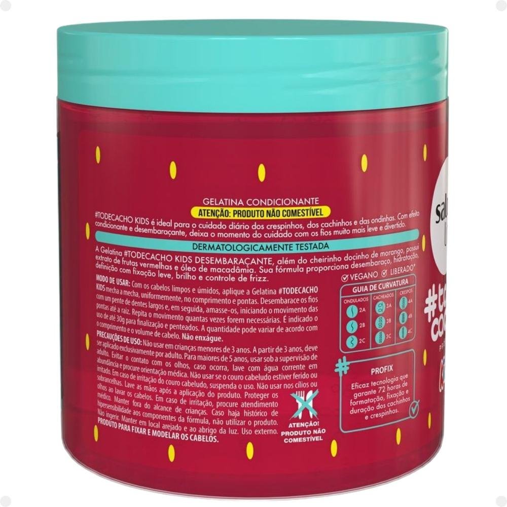 Gelatina Desembaraçante Salon Line Kids #todecacho Morango 550g 550g 3