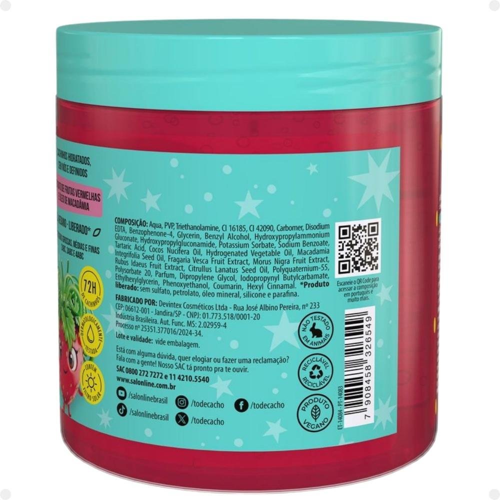 Gelatina Desembaraçante Salon Line Kids #todecacho Morango 550g 550g 4