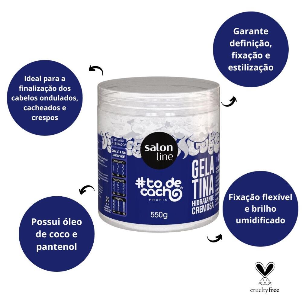 Gelatina Hidratante Cremosa Salon Line #todecacho 550g 550g 2