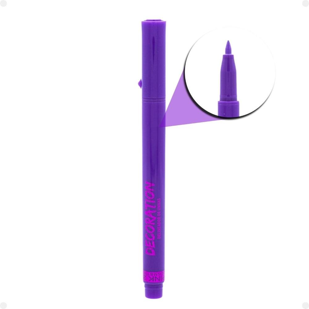 Caneta Delineadora de Unhas Pink 21 Decoration Roxo 3,2g Roxo 1