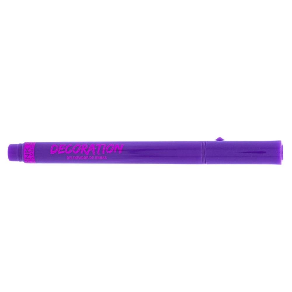 Caneta Delineadora de Unhas Pink 21 Decoration Roxo 3,2g Roxo 4