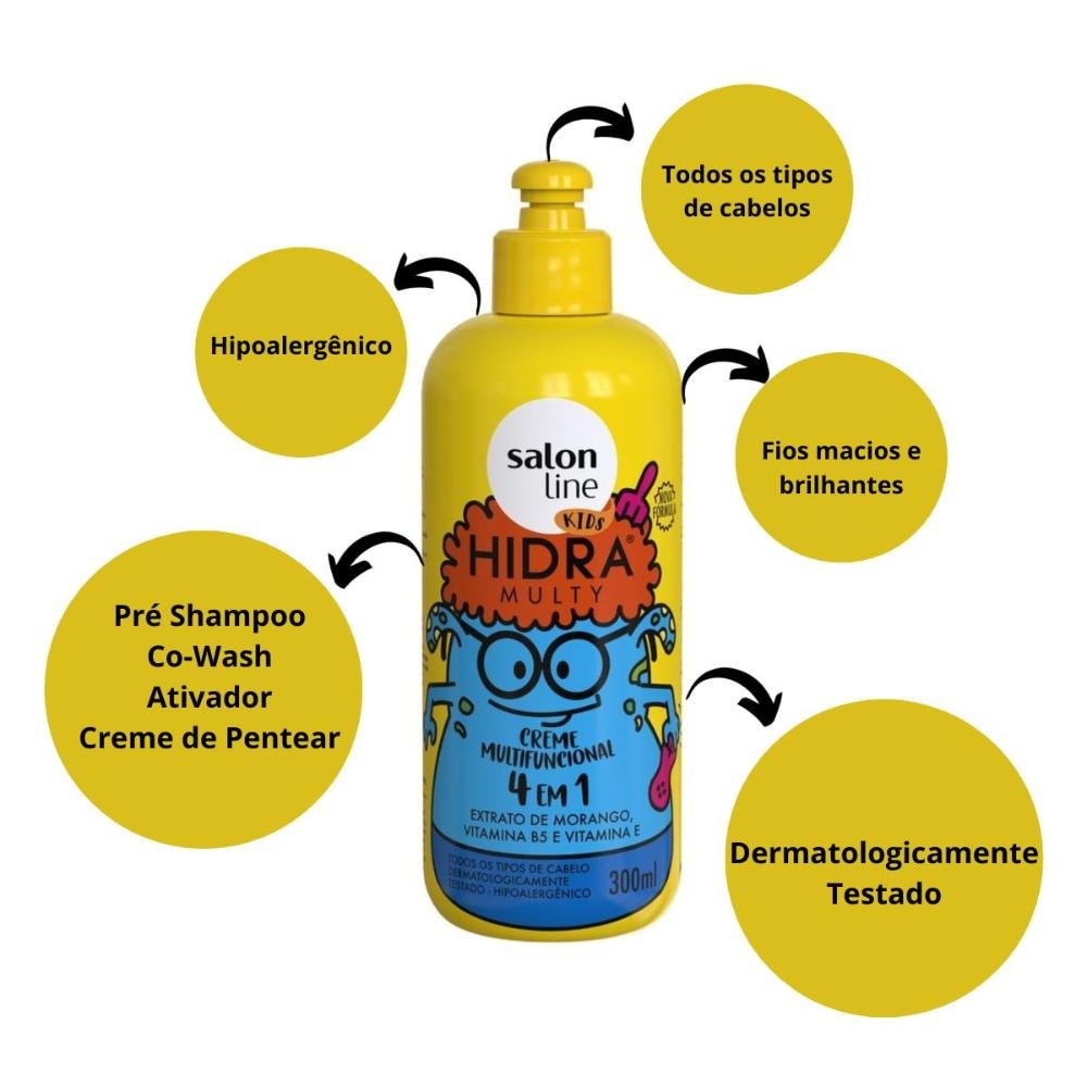 Creme Multifuncional Salon Line Kids Hidra Multy 4 em 1 300ml 300ml 2