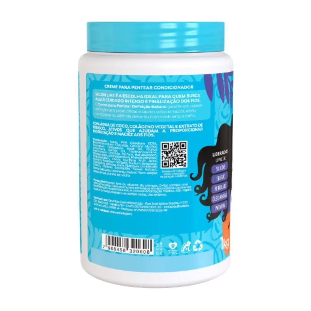 Creme Para Pentear Salon Line Definição Natural 1kg 1kg 4