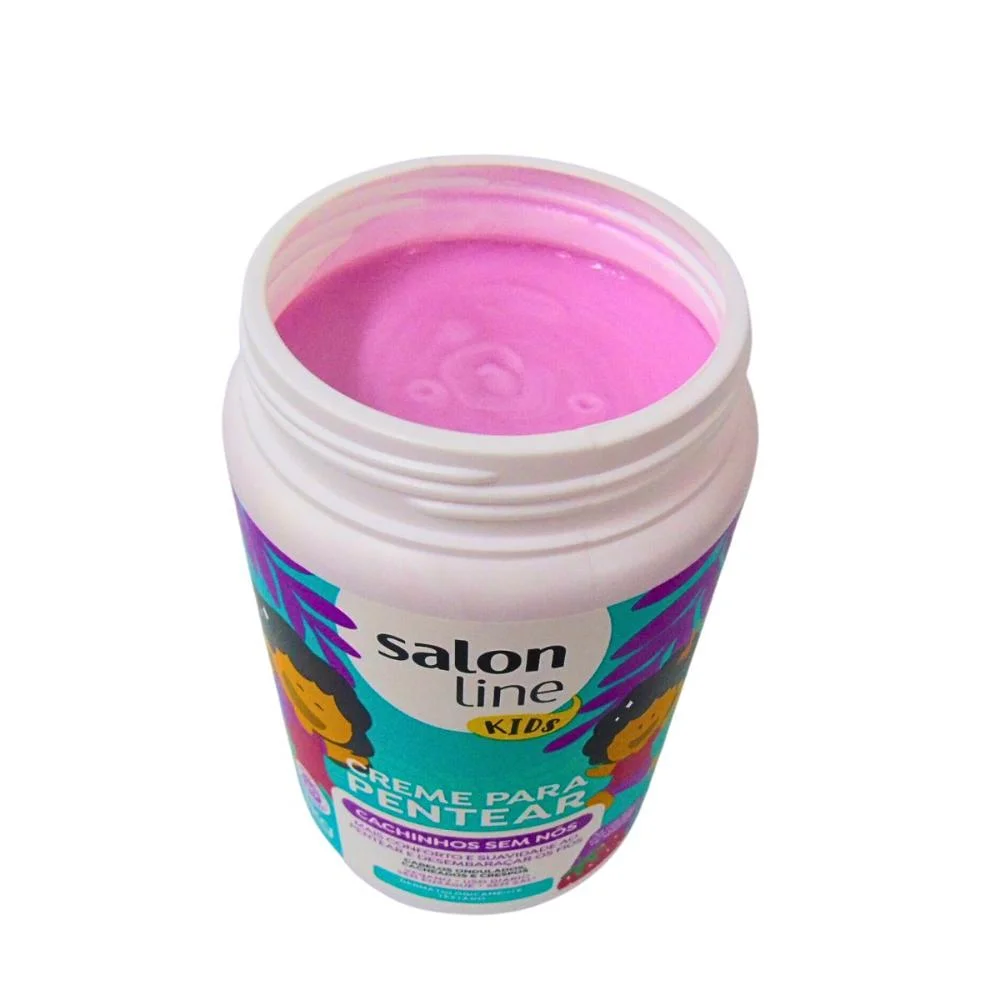 Creme para Pentear Salon Line Kids Morango Cachinhos Sem Nós 1kg 1kg 5
