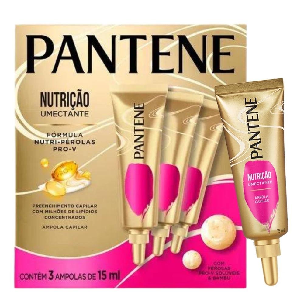 Kit Pantene Nutrição: 3 Ampola Umectante 15ml ÚNICO 1