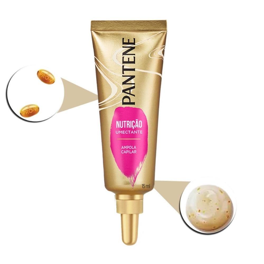 Kit Pantene Nutrição: 3 Ampola Umectante 15ml ÚNICO 3