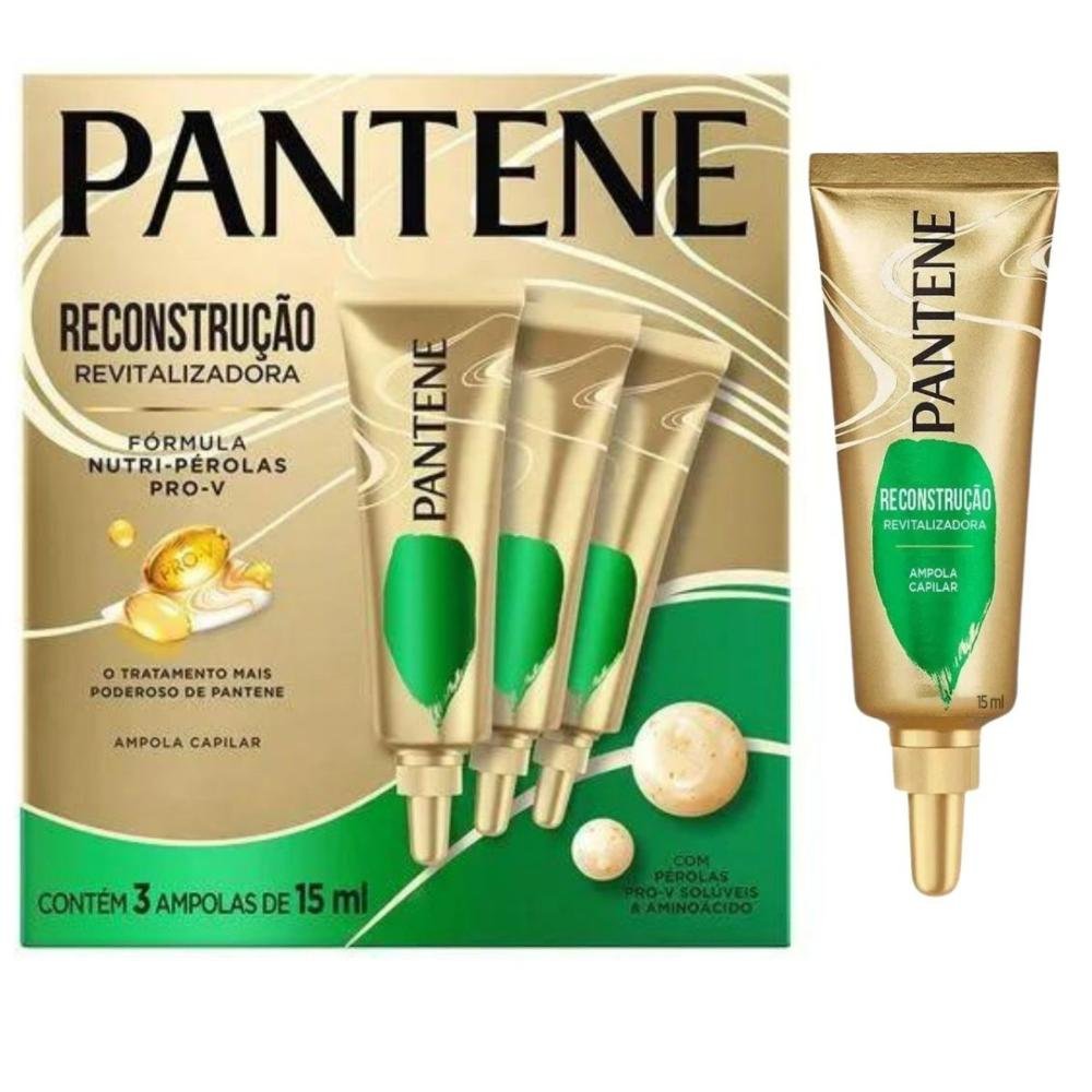 Kit Pantene Ampolas Cronograma Capilar: 3 Hidração, 3 Nutrição e 3 Reconstrução 15ml  ÚNICO 6