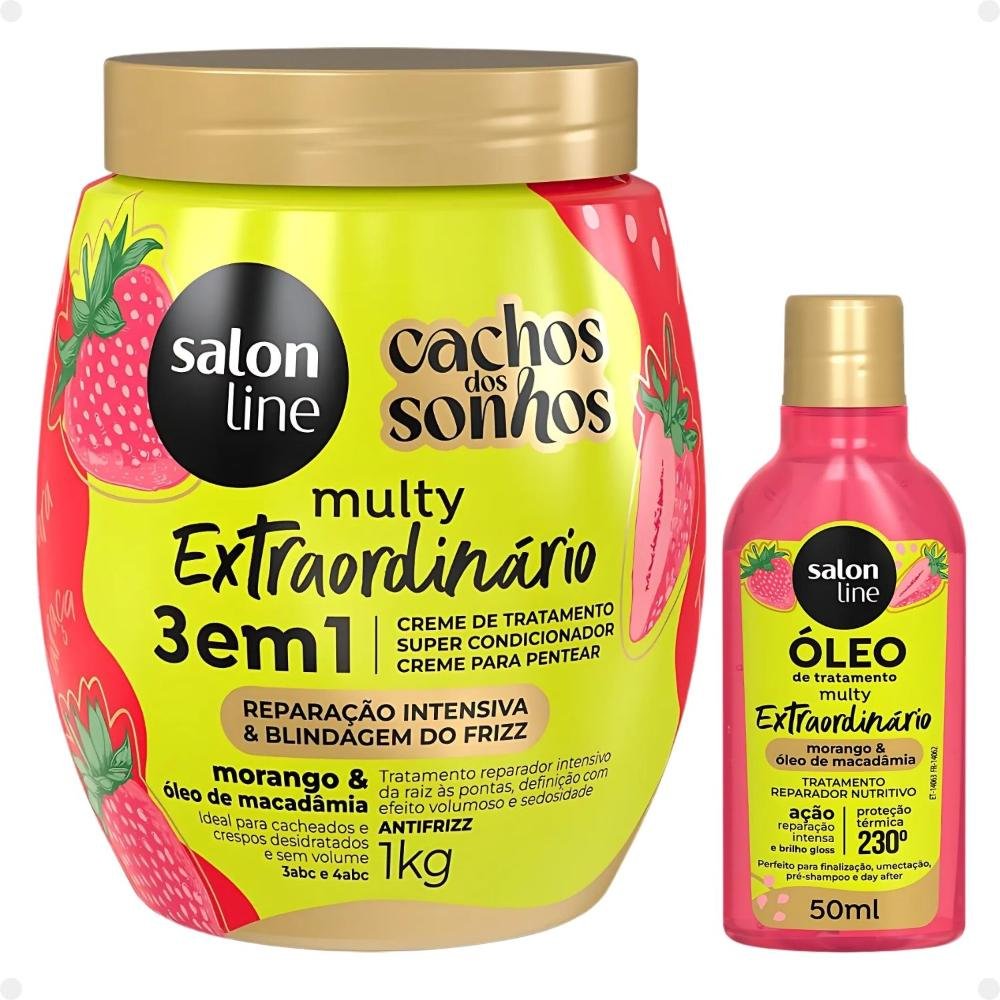 Kit Salon Line Multy Extraordinário: 1 Creme 3 em 1 e 1 Óleo