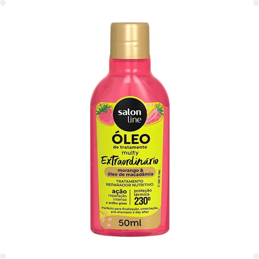 Kit Salon Line Multy Extraordinário: 1 Creme 3 em 1 e 1 Óleo Morango ÚNICO 4