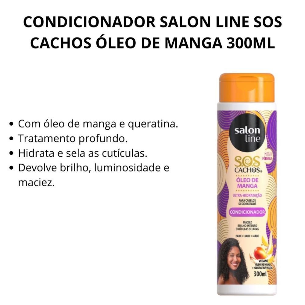 Condicionador Salon Line Sos Cachos Óleo de Manga 300ml 300ml 2