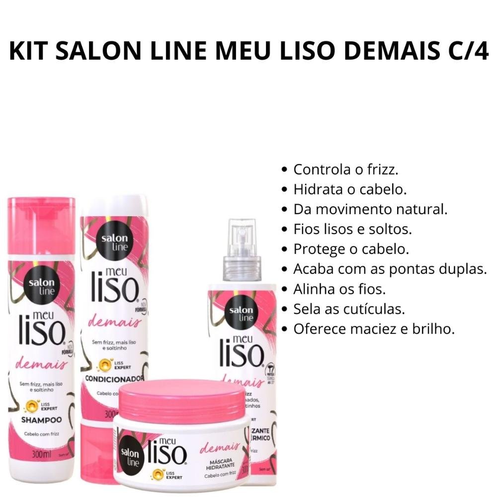 Kit Salon Line Meu Liso Demais C/4 ÚNICO 2
