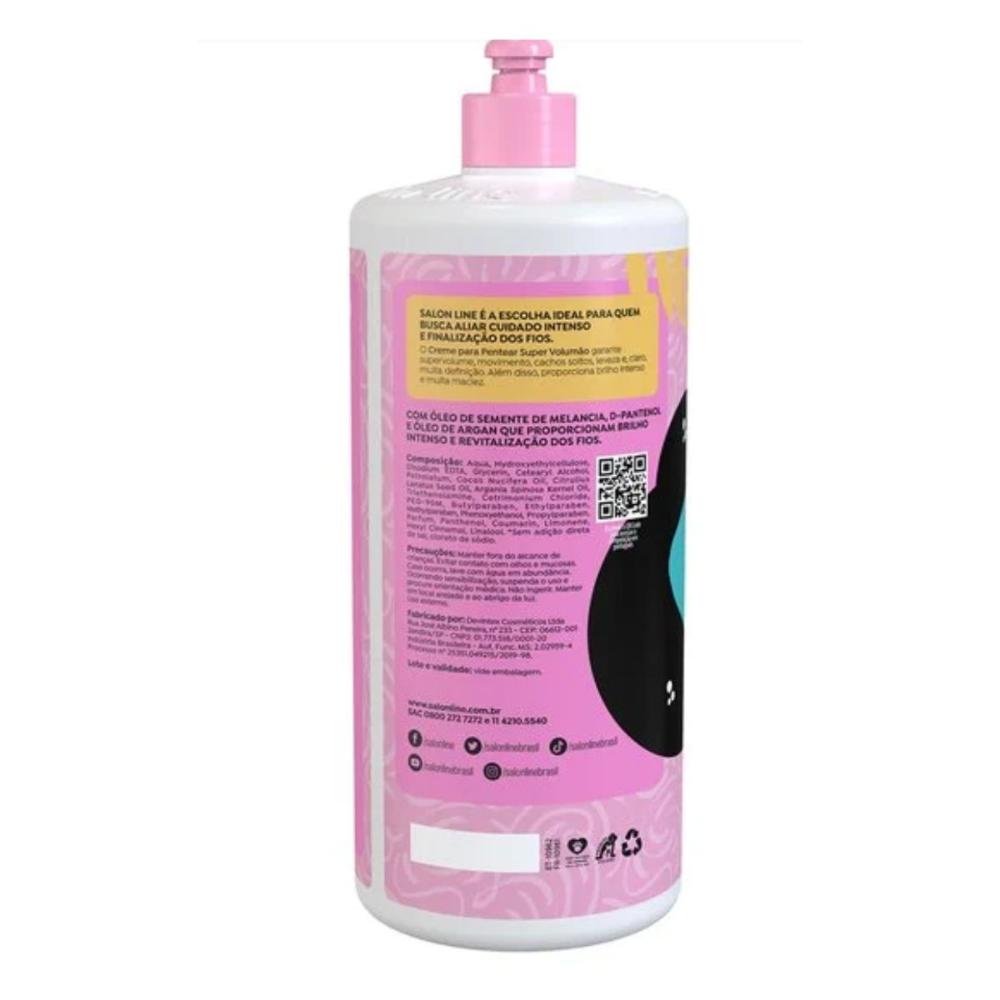 Creme Para Pentear Salon Line Super Volumão 1l 1L 4