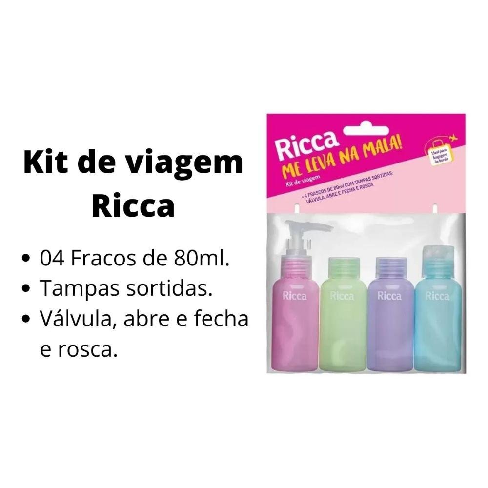Conjunto Com 4 Frascos de Viagem Ricca Me Leva Na Mala Cód. 3288 ÚNICO 3