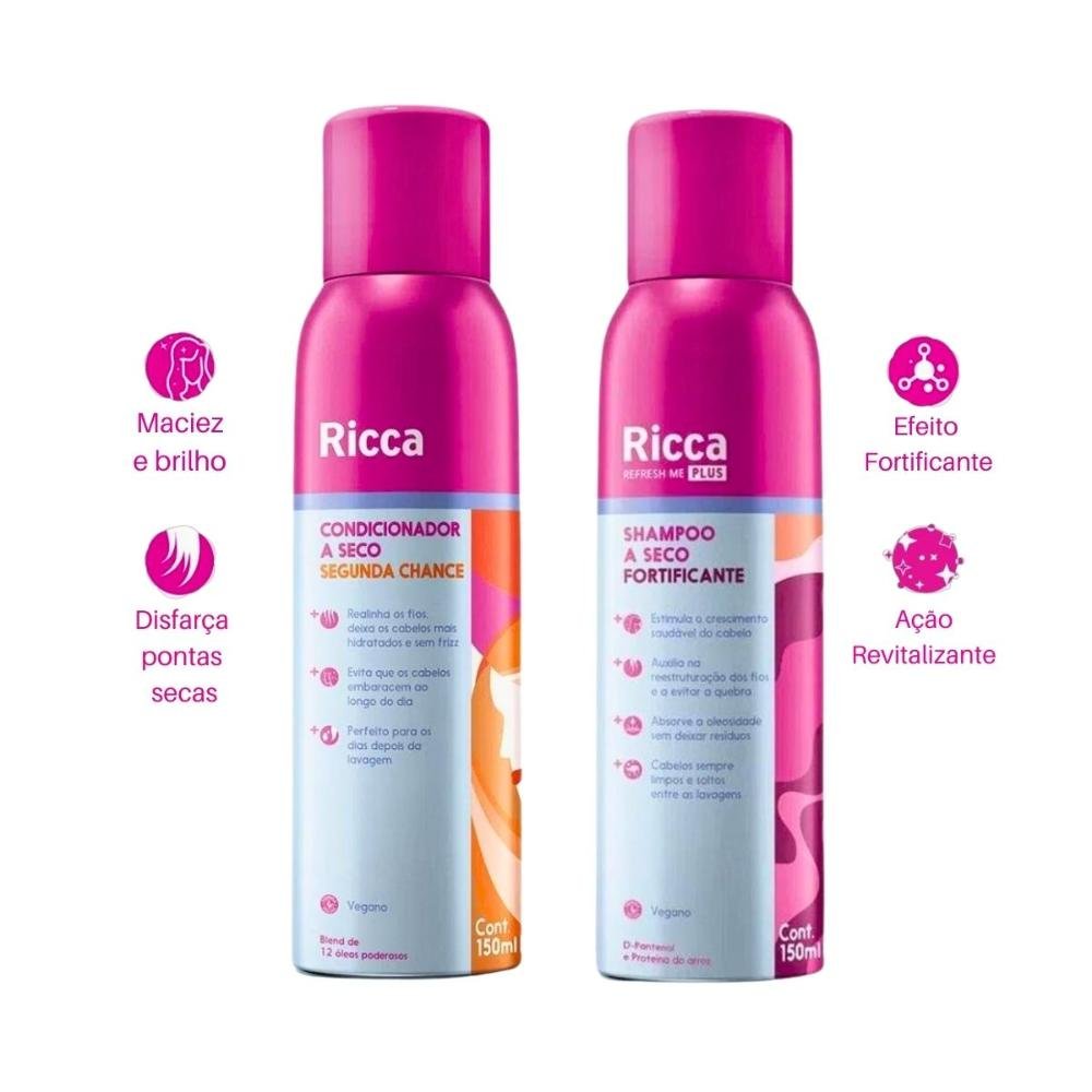 Kit Shampoo + Condicionador Belliz Ricca A Seco C/2 Un ÚNICO 4