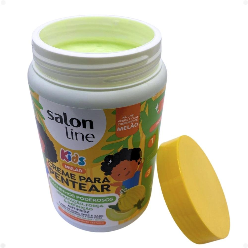 Creme para Pentear Salon Line Kids Melão Cachinhos Poderosos 1kg 1kg 3