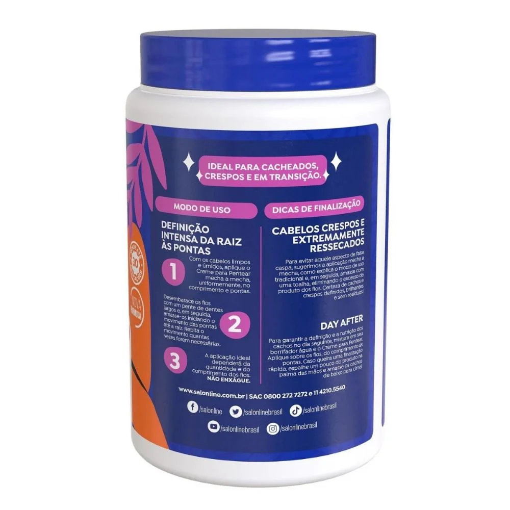 Creme Para Pentear Salon Line Nutrição Reparadora 1kg 1kg 2