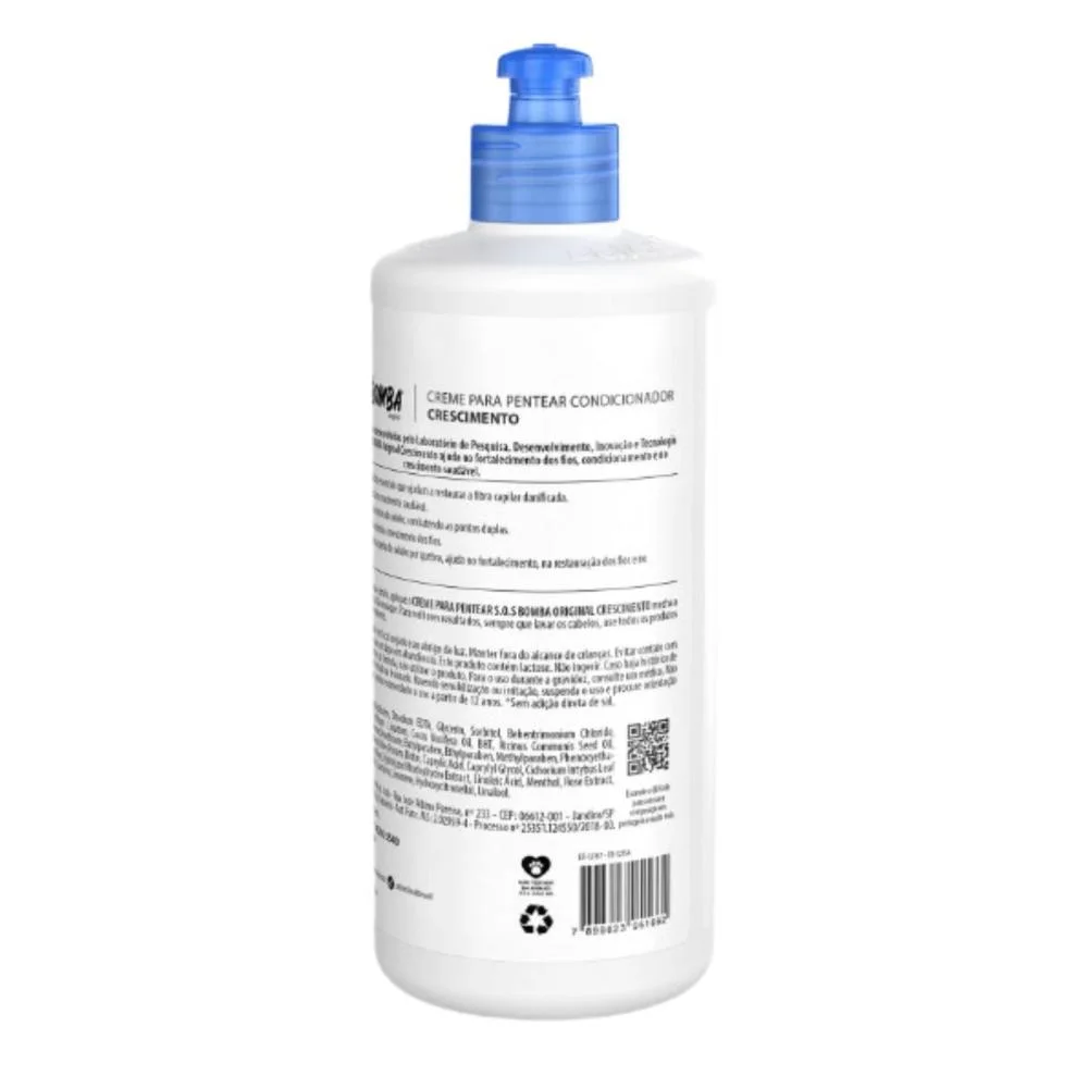Creme Para Pentear Salon Line Sos Bomba Crescimento 500ml 500ml 4