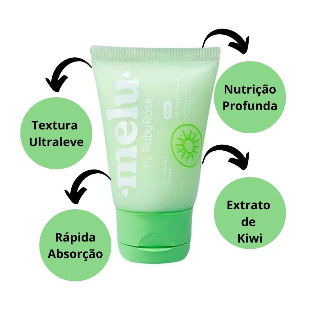 Gel Creme Facial Melu By Ruby Rose Antioxidante Kiwi 40g 40g 2
