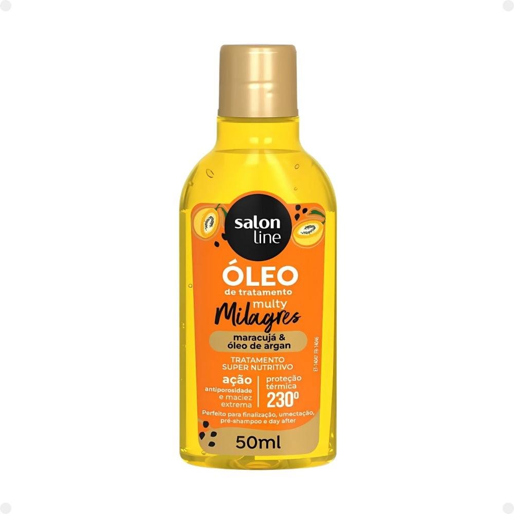 Kit Salon Line Multy Milagres: 1 Creme 3 em 1 e 1 Óleo Maracujá ÚNICO 4