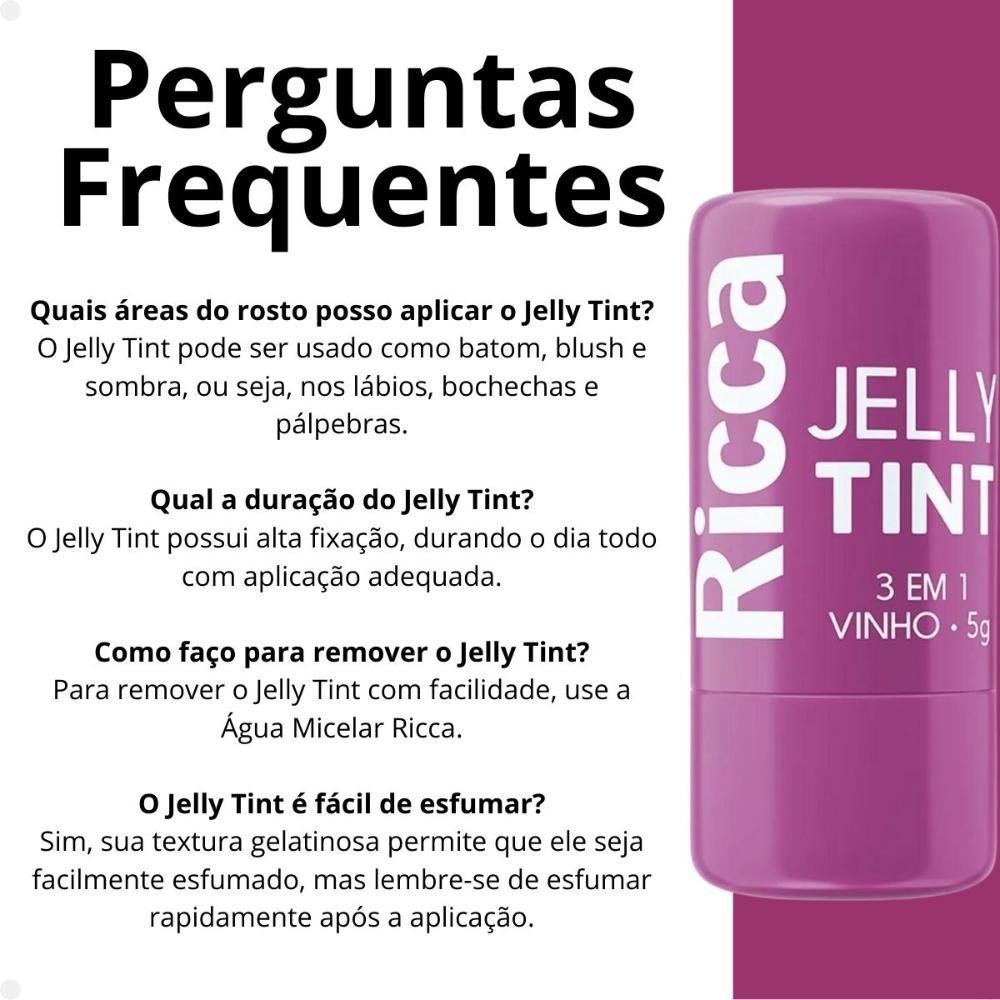 Jelly Tint Ricca 3 em 1 Vinho Vinho 6
