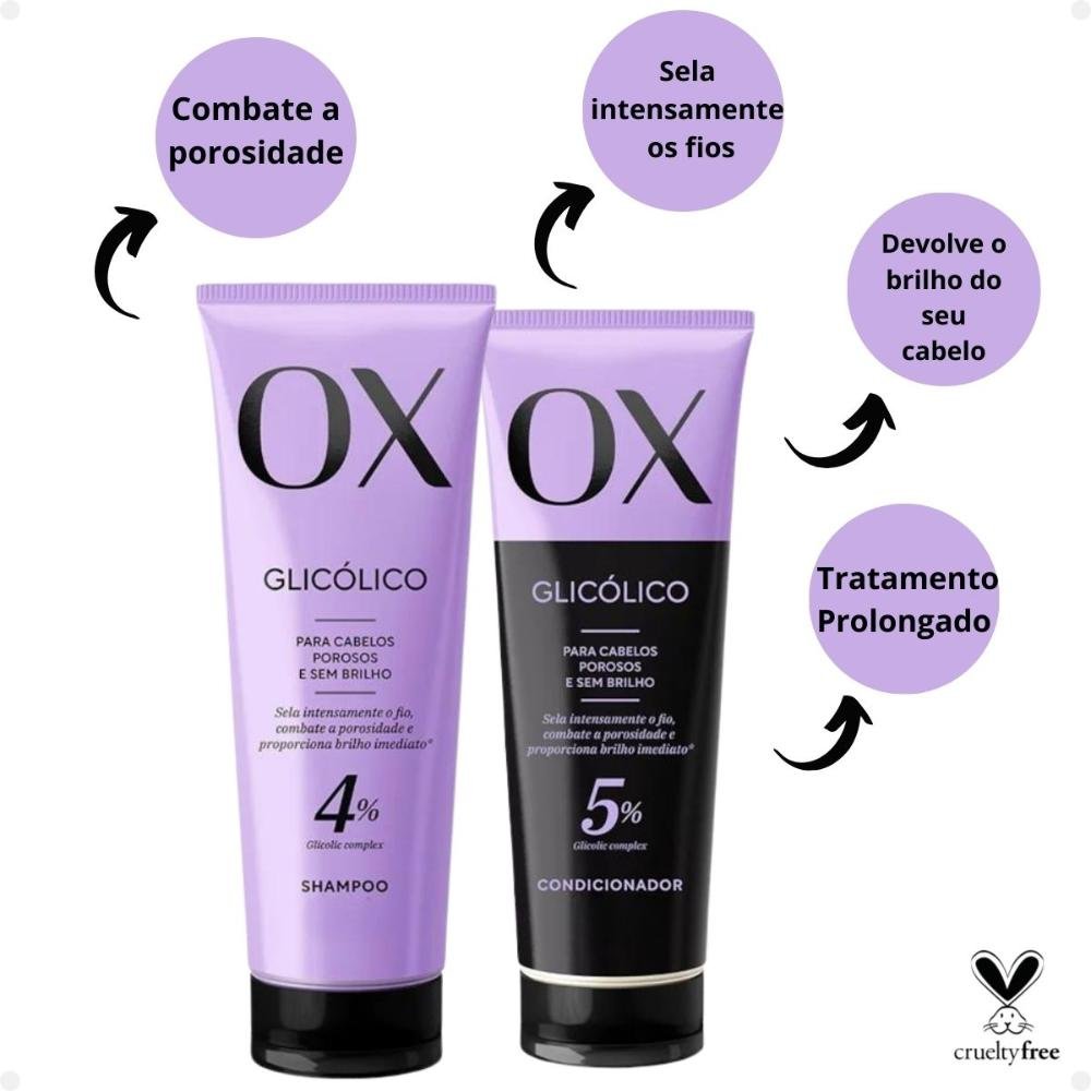 Kit Ox Glicólico: Shampoo e Condicionador 170ml ÚNICO 2