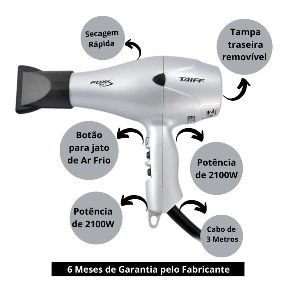 Secador Taiff Fox Ion S 2100w 127v 127V 2