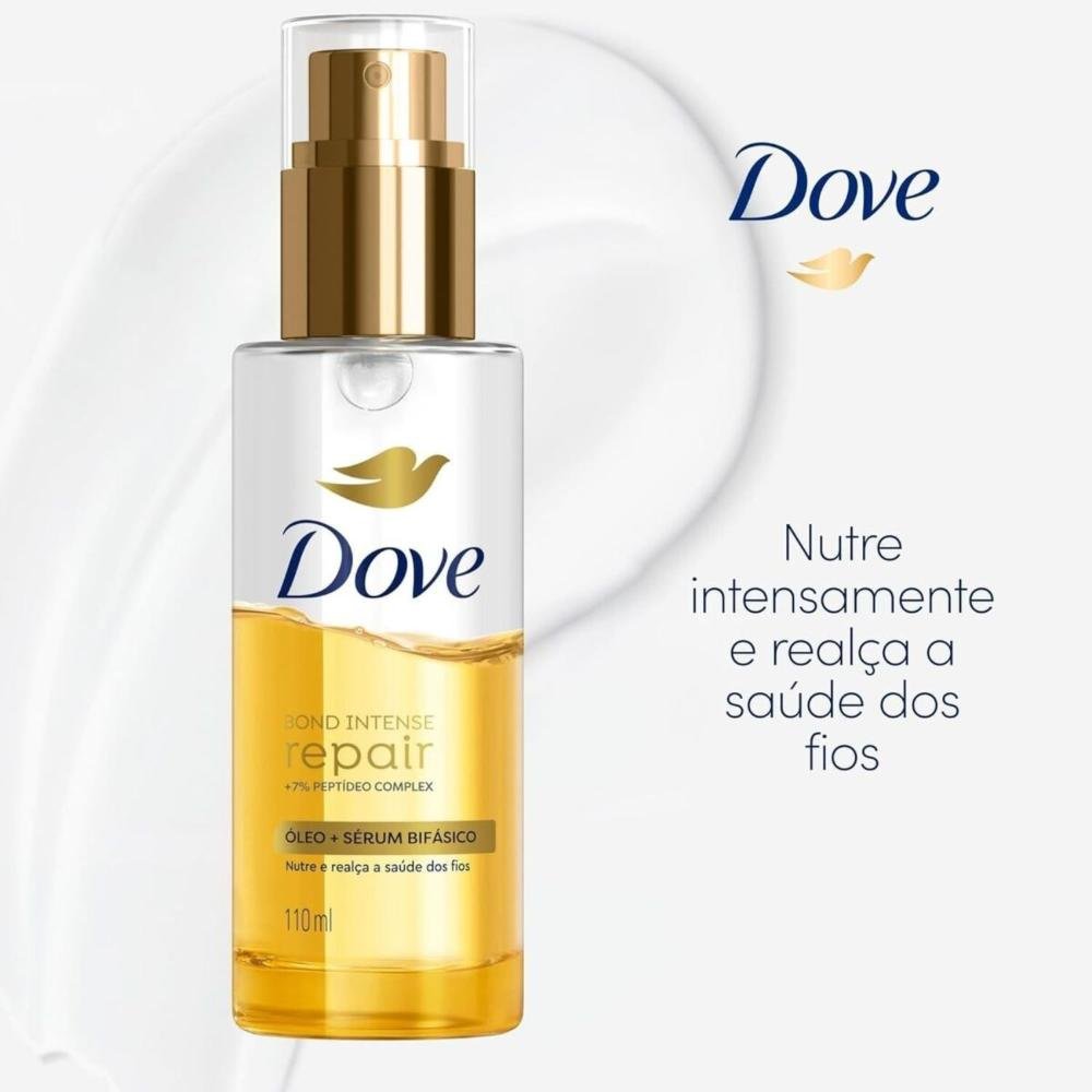 Kit Dove Bond Intense Repair: 3 Óleos Capilares Sérum Bifásico 110ml ÚNICO 5