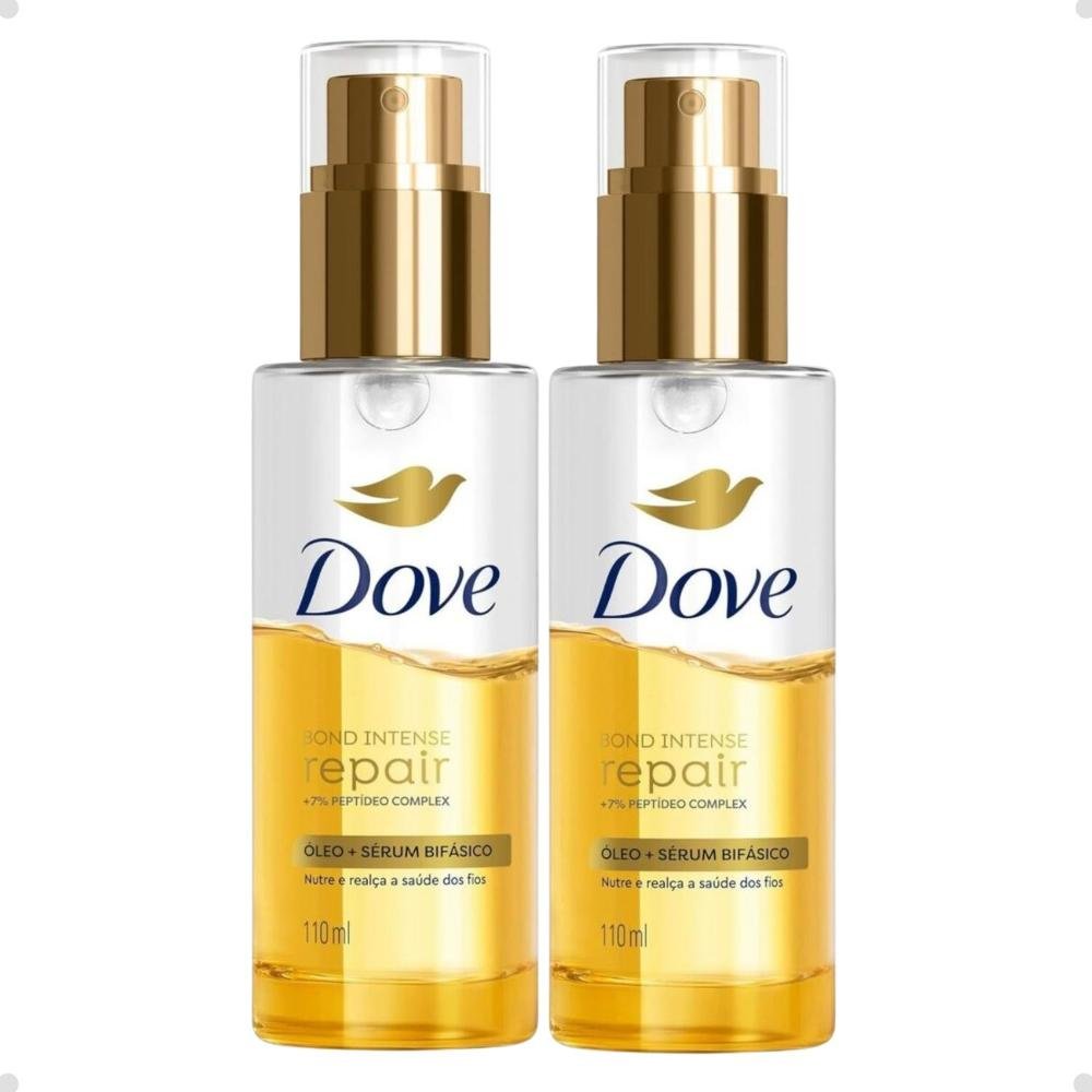 Kit Dove Bond Intense Repair: 2 Óleos Capilares Sérum Bifásico 110ml