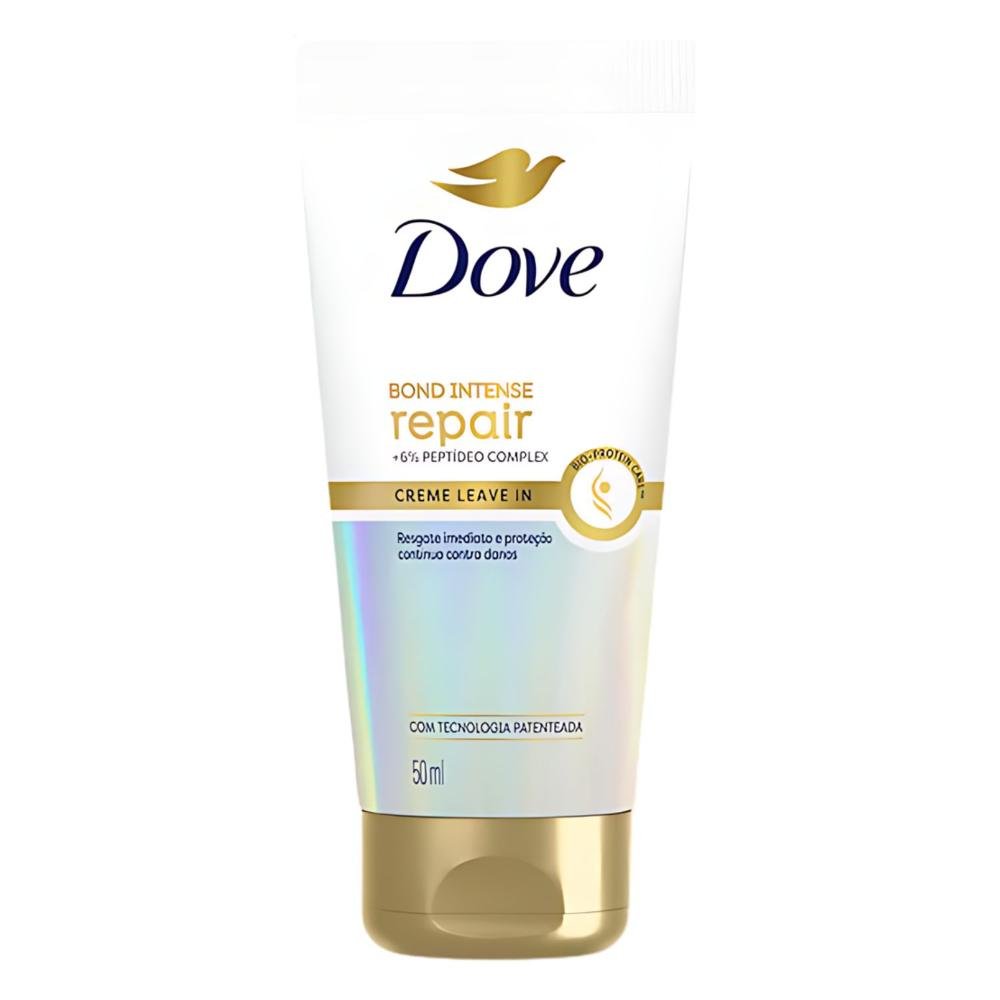 Kit Dove Bond Intense: Shampoo 350ml, Condicionador 250ml, e Leave-In ÚNICO 5