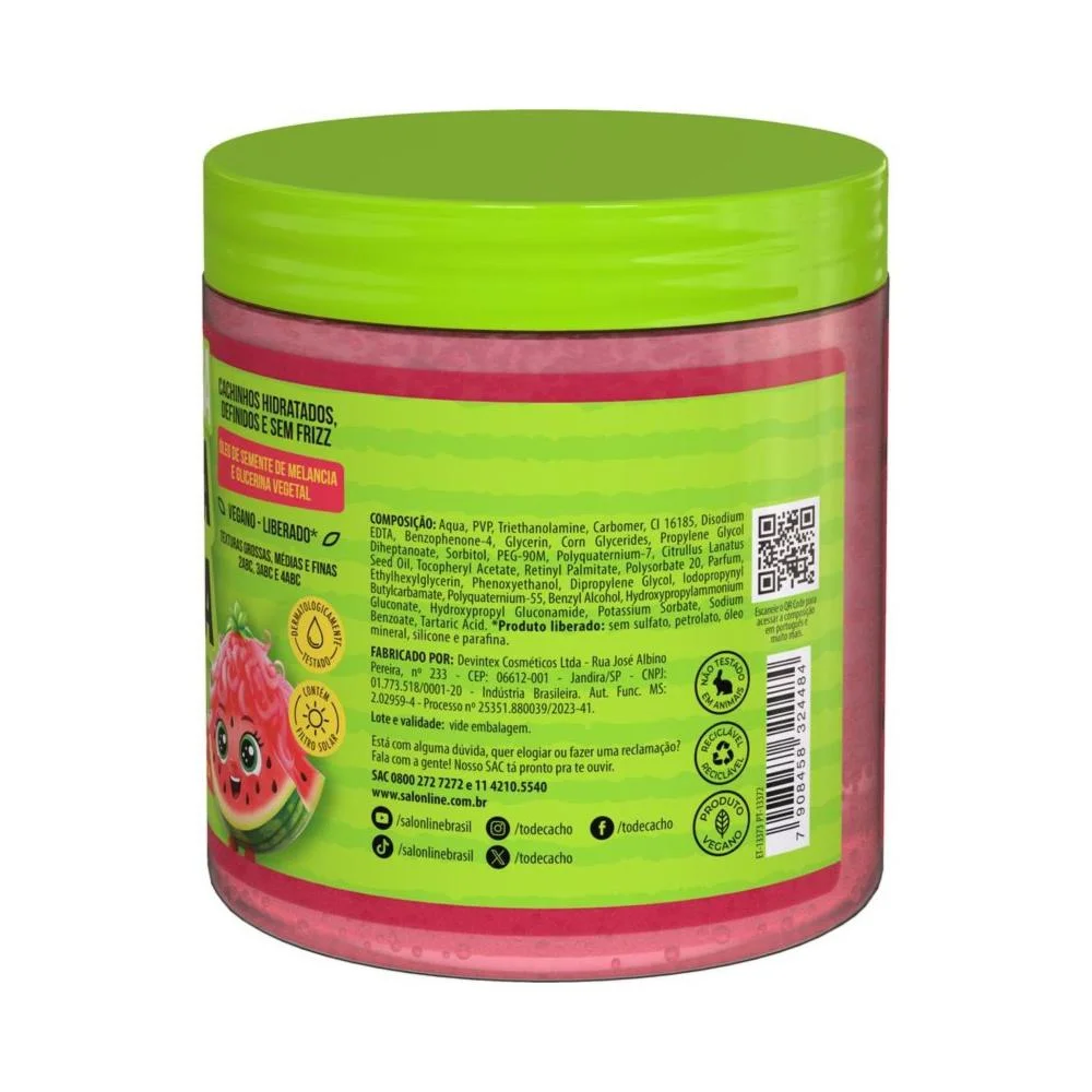 Kit Salon Line Kids #todecacho: 2 Gelatinas Ativadoras Melancia 550g ÚNICO 4