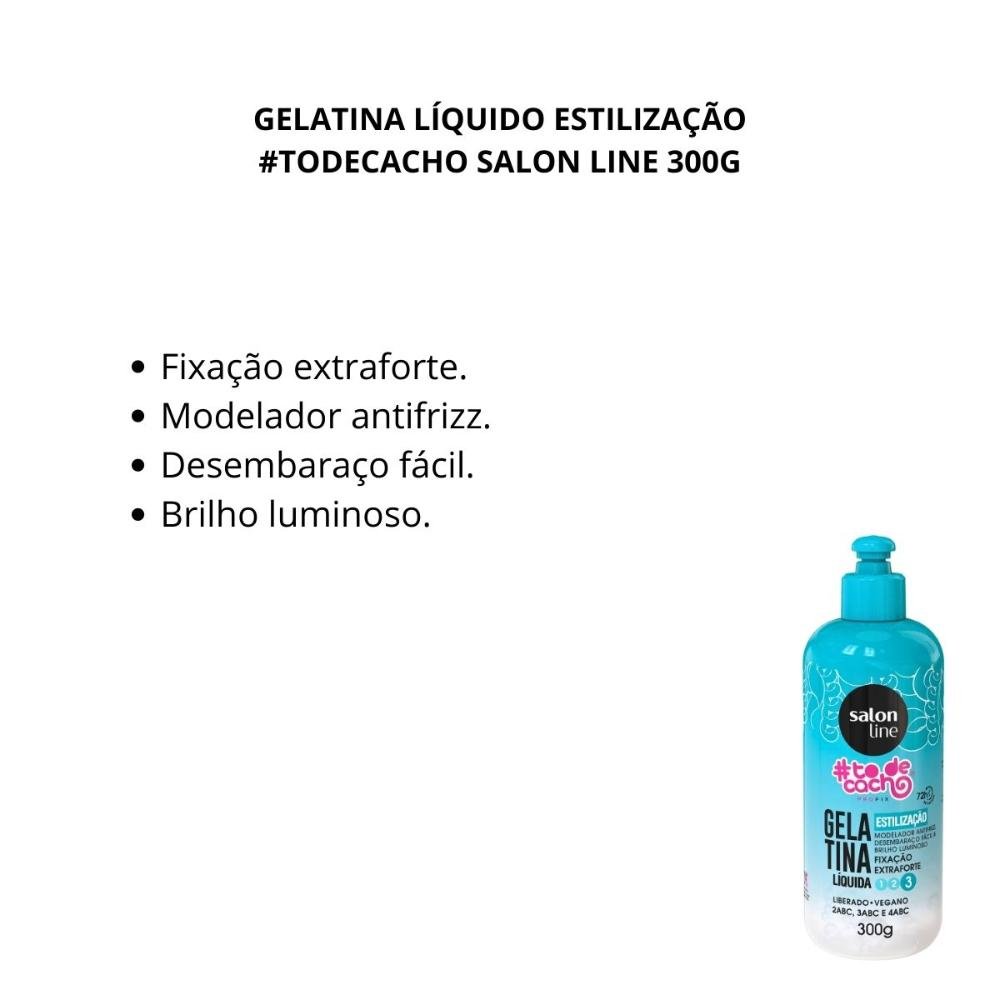 Gelatina Líquido Estilização #todecacho Salon Line 300g 300g 2