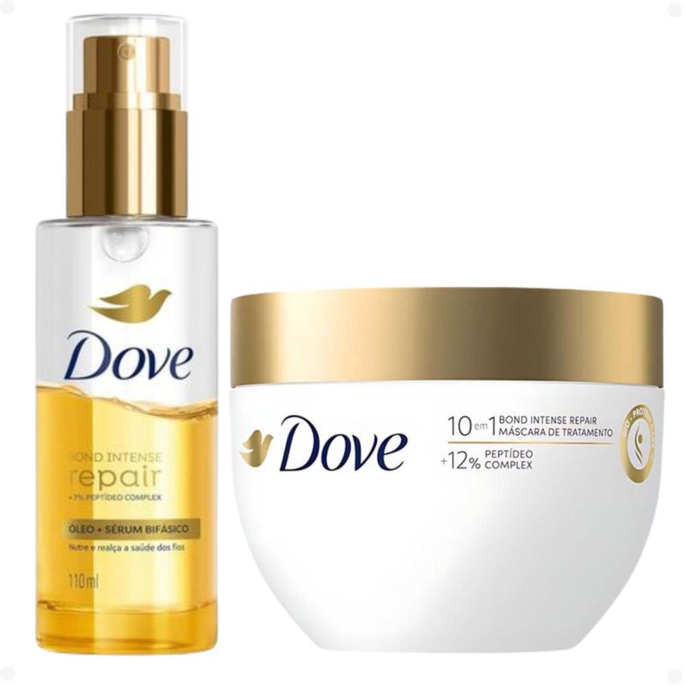 Kit Dove Bond Intense Repair: Máscara 250g e Óleo Sérum Bifásico 110ml