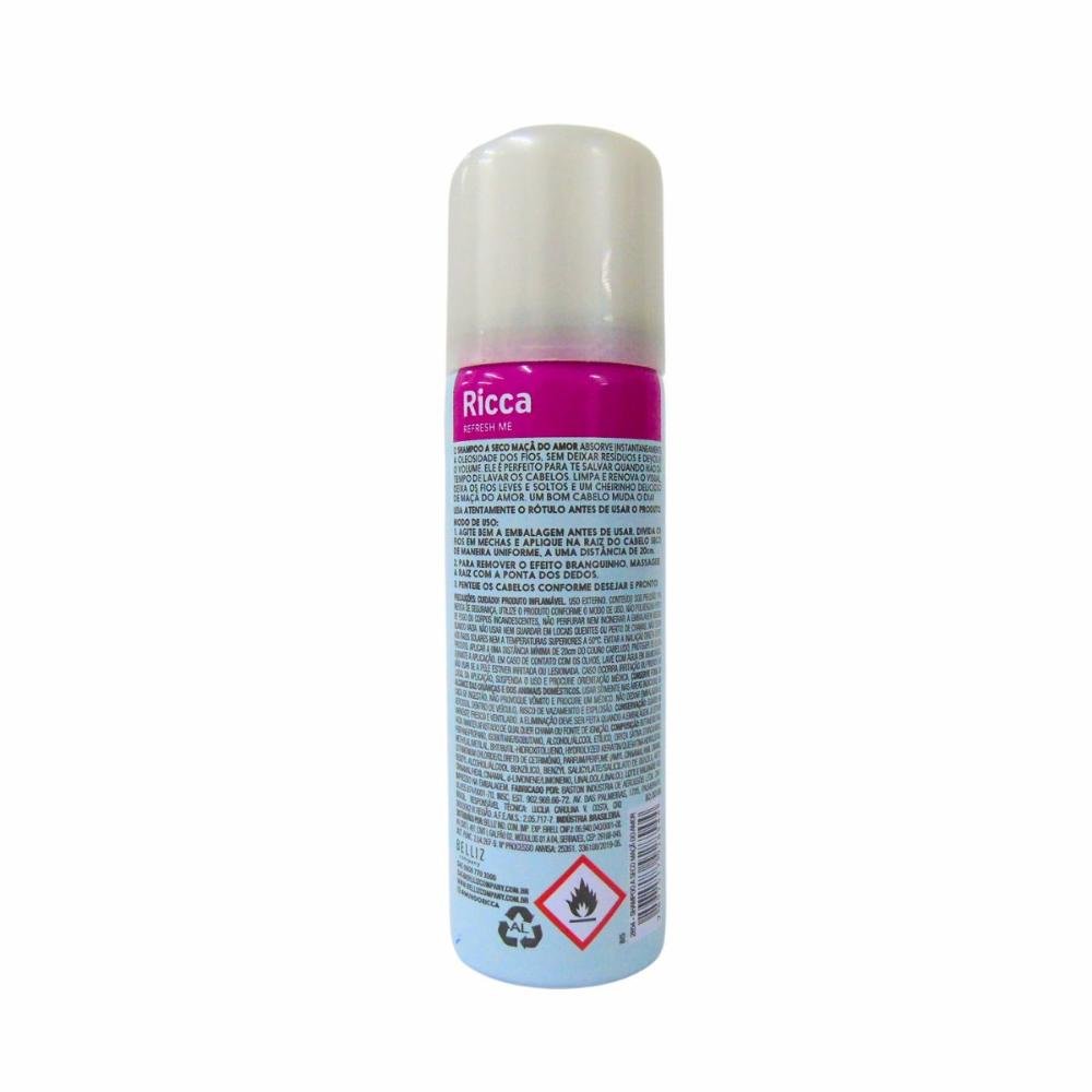 Shampoo A Seco Ricca Refresh Me Maça do Amor 50ml 50ml 3