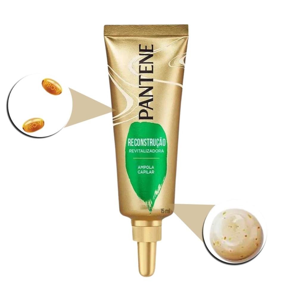 Kit Pantene Reconstrução: 3 Ampola Revitalizadora 15ml ÚNICO 3