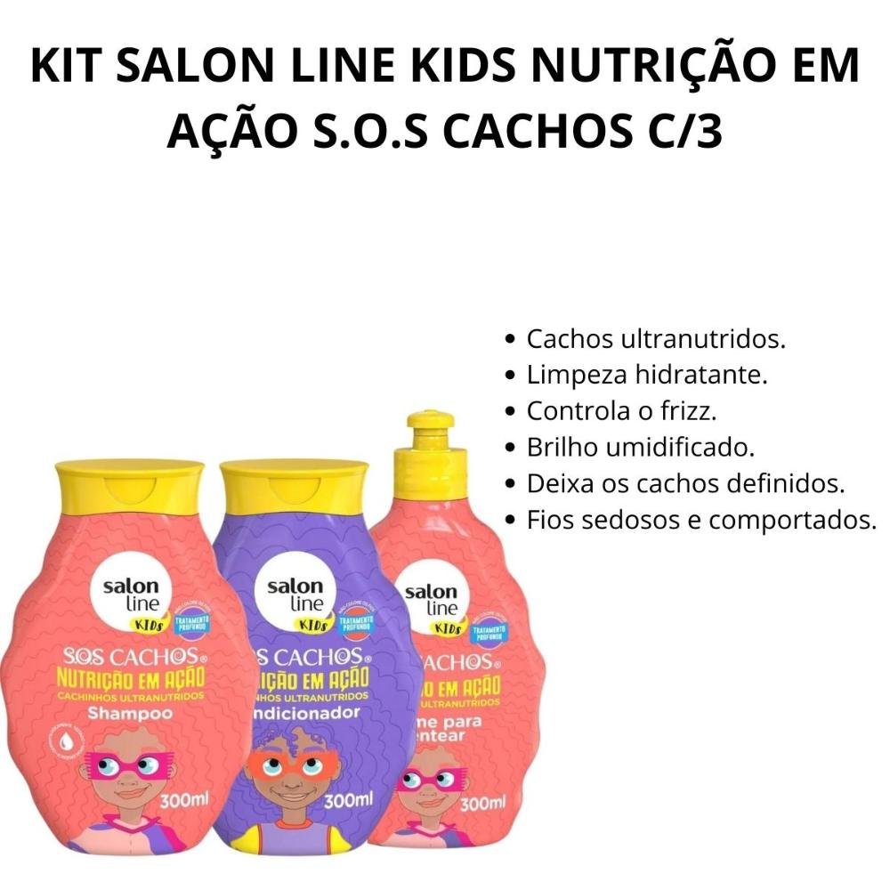 Kit Salon Line Kids Sos Cachos Super Óleos Com 3 ÚNICO 2