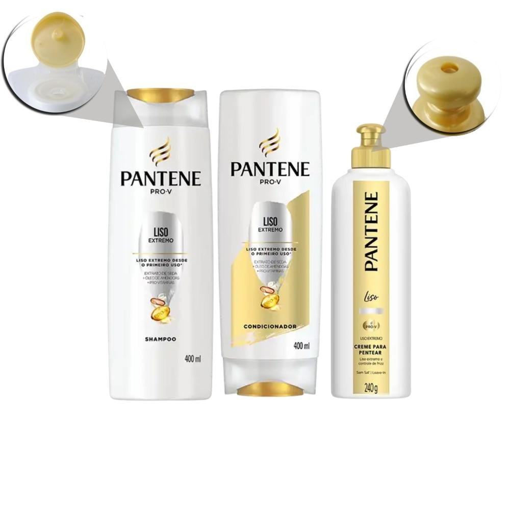 Kit Pantene Pro-v Liso Extremo Com 3 ÚNICO 3