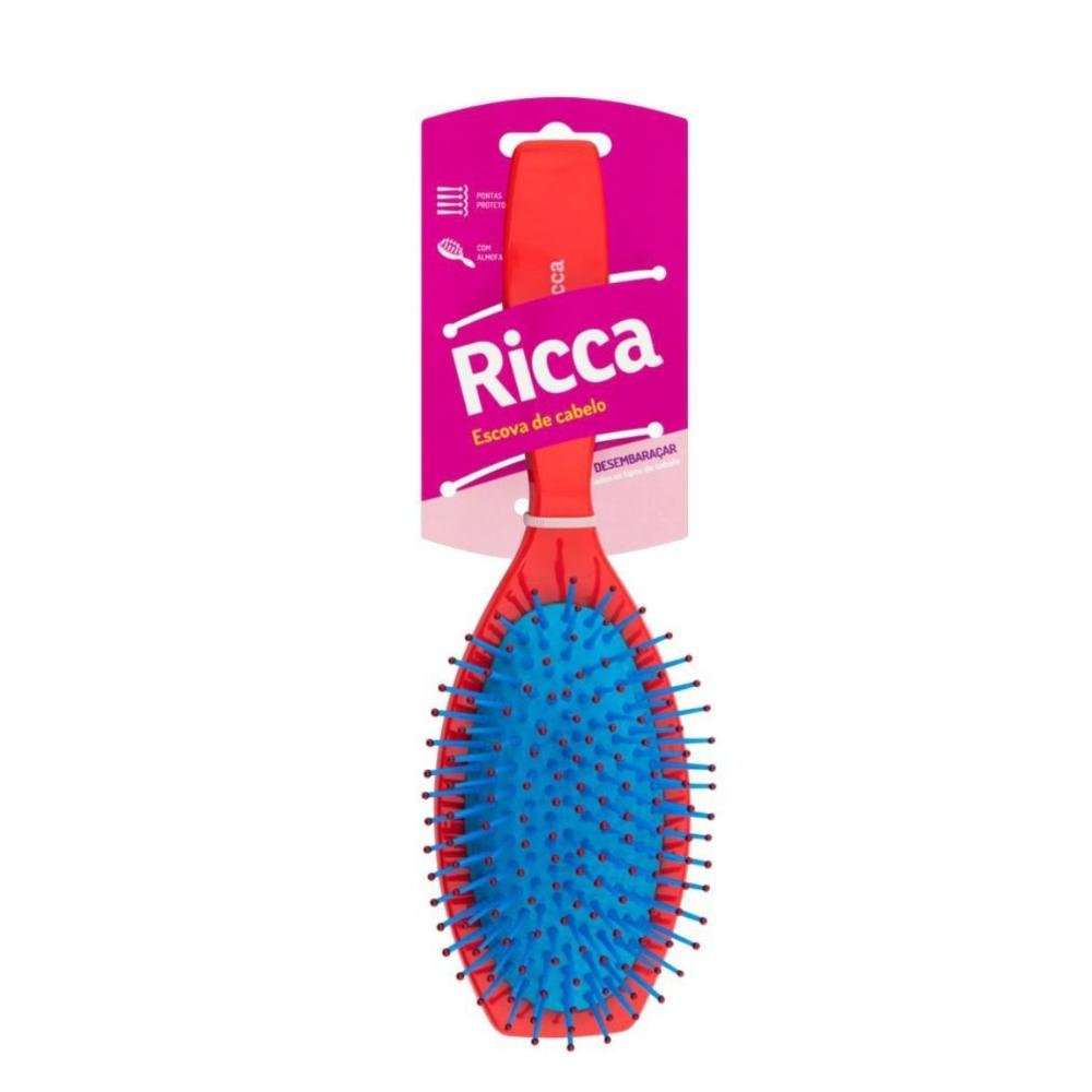 Escova de Cabelo Ricca Cereja Oval Almofadada Cód:2426 ÚNICO 3