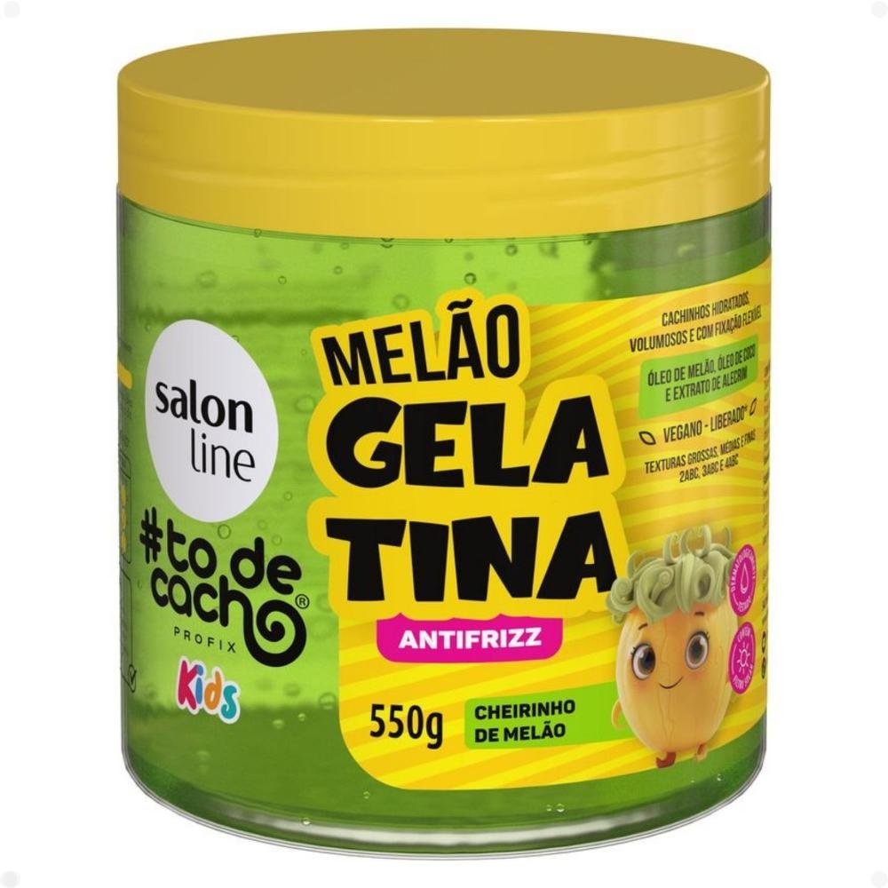 Kit Salon Line Kids: 1 Creme para Pentear e 1 Gelatina Antifrizz Melão ÚNICO 4