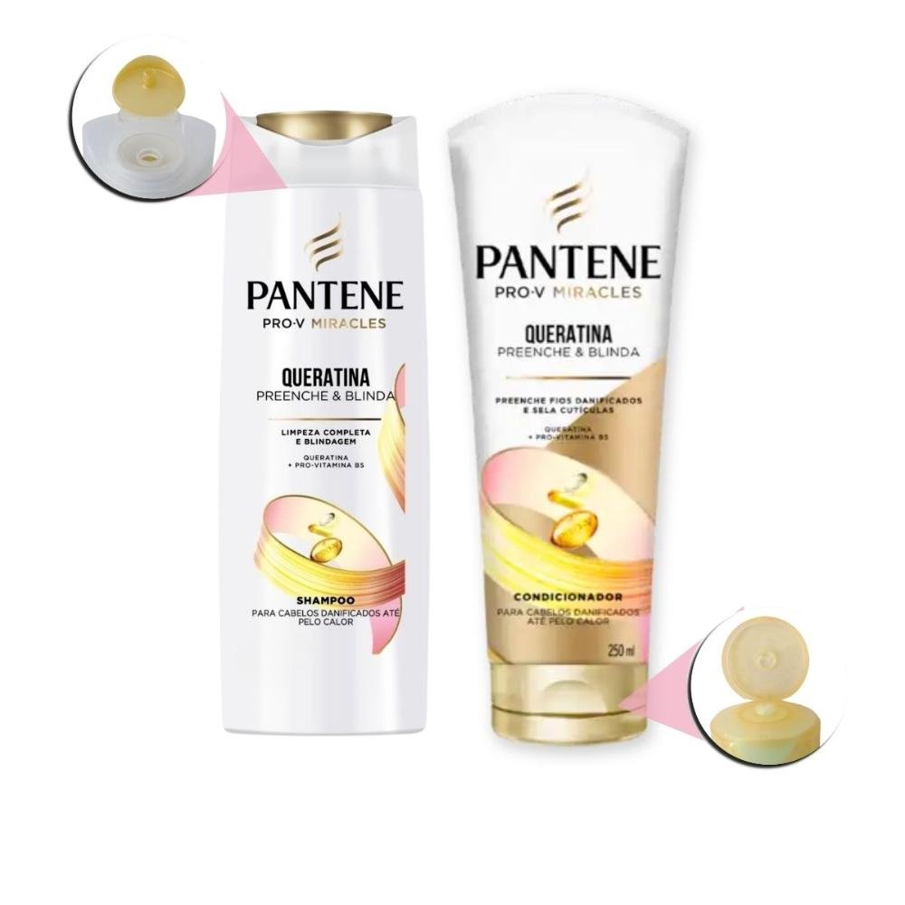 Shampoo + Condicionador Pantene Pro-v Queratina 250ml 250ml 3