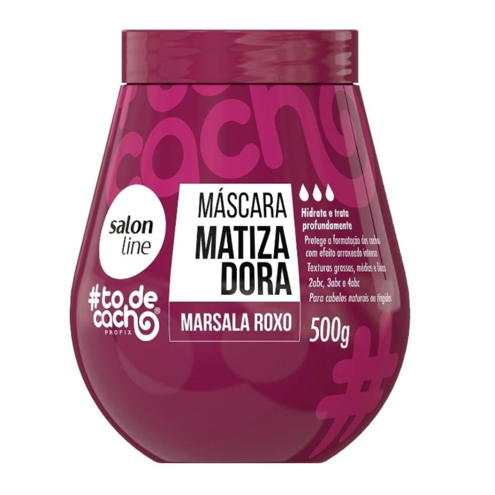 Máscara Matizadora Salon Line #todecacho Marsala Roxo 500g 500g 1