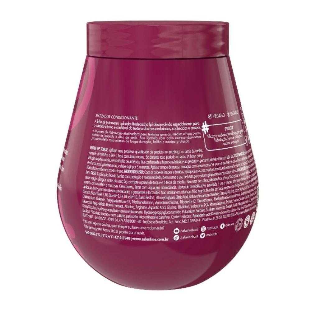 Máscara Matizadora Salon Line #todecacho Marsala Roxo 500g 500g 4