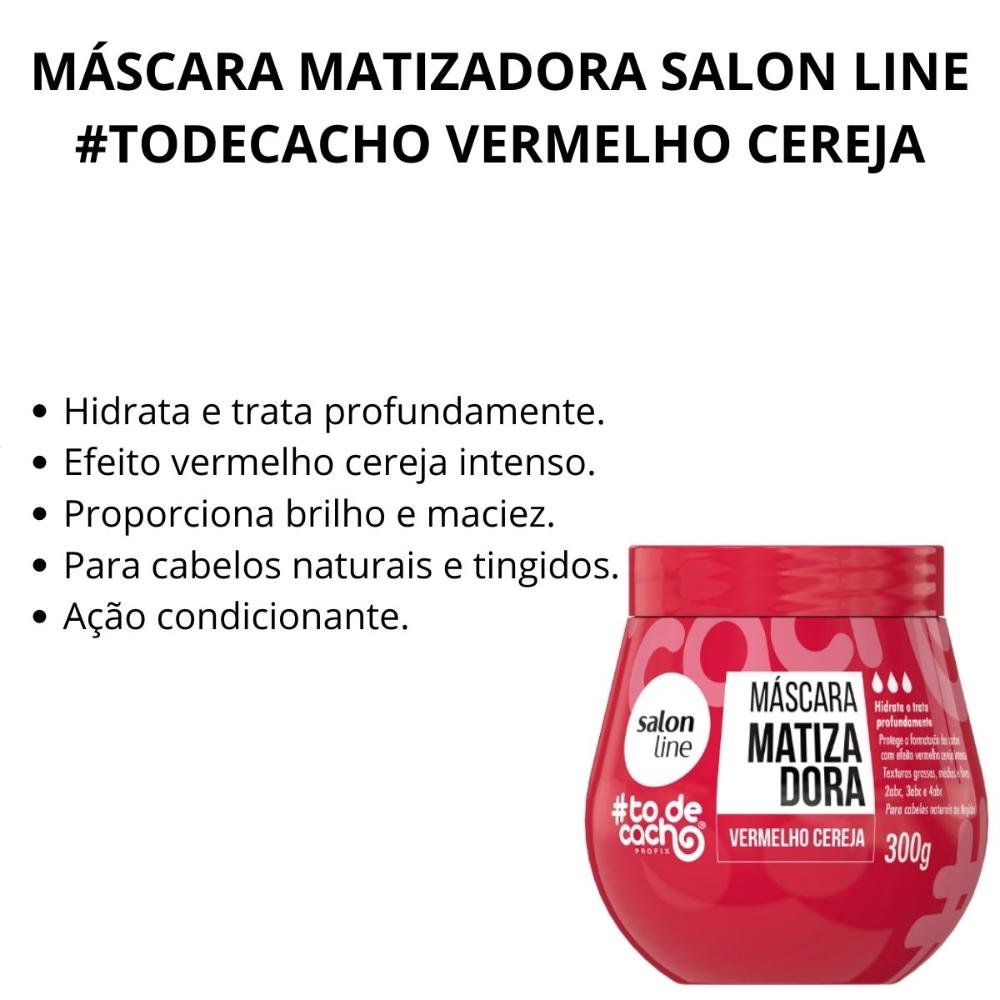 Máscara Matizadora Salon Line #todecacho Vermelho Cereja 300g 300g