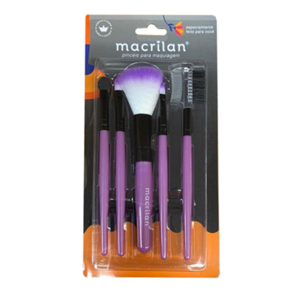 Macrilan Kit Com 5 Pincéis Roxo Ref.kp3-1 ÚNICO 1