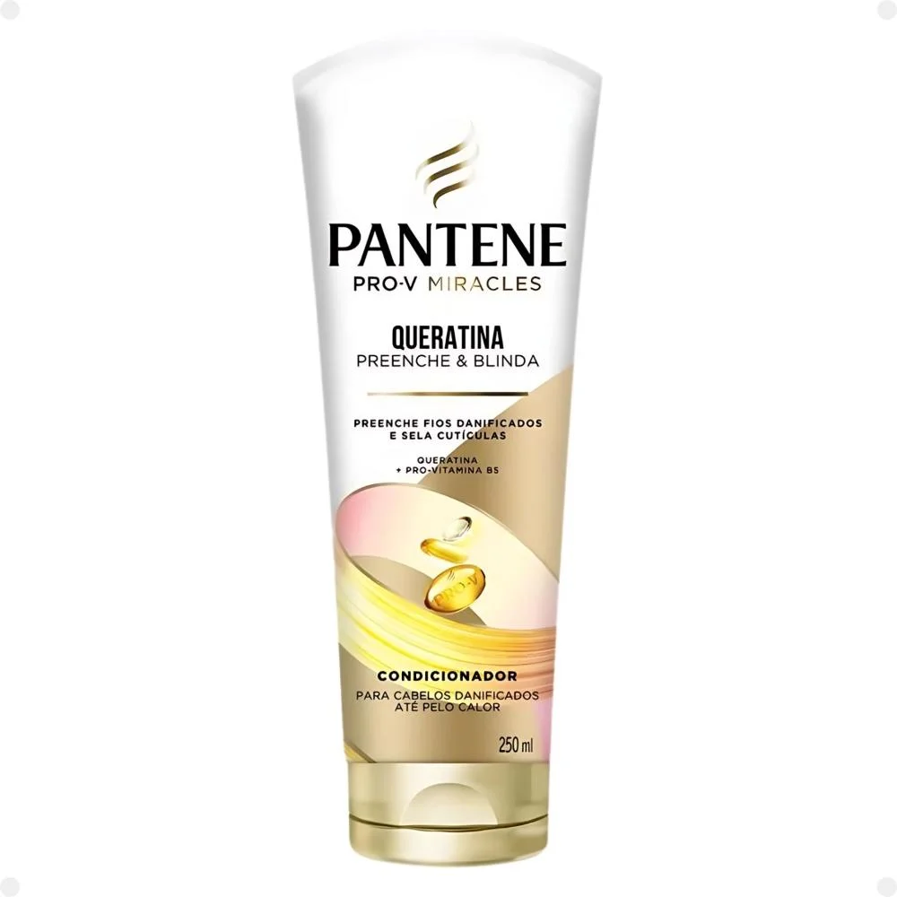 Kit Pantene Pro-V Miracles Queratina: Shampoo 300ml, Condicionador 250ml, Spray e Óleo ÚNICO 4
