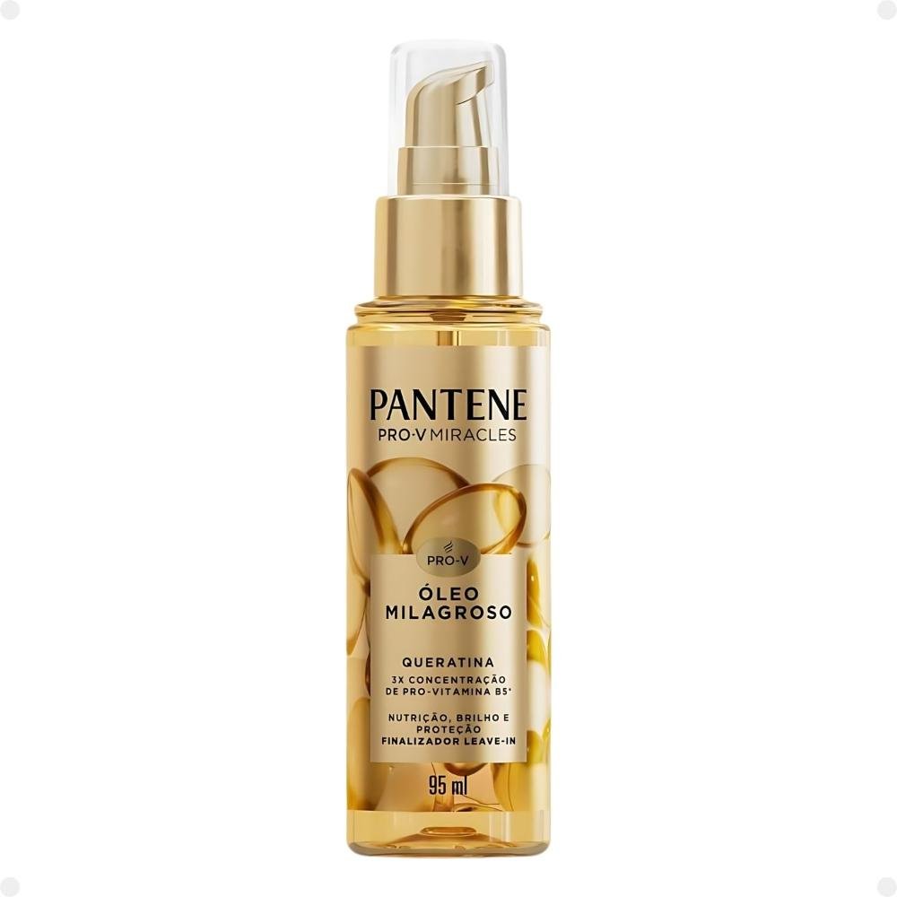 Kit Pantene Pro-V Miracles Queratina: Shampoo 300ml, Condicionador 250ml, Spray e Óleo ÚNICO 6